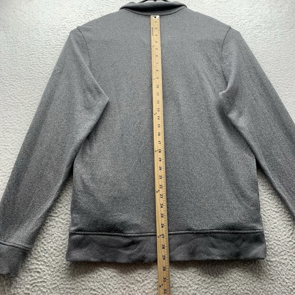 Travis Mathew Sweater Mens Large L Gray Golf Pullover Fleece Lined Collared Dad